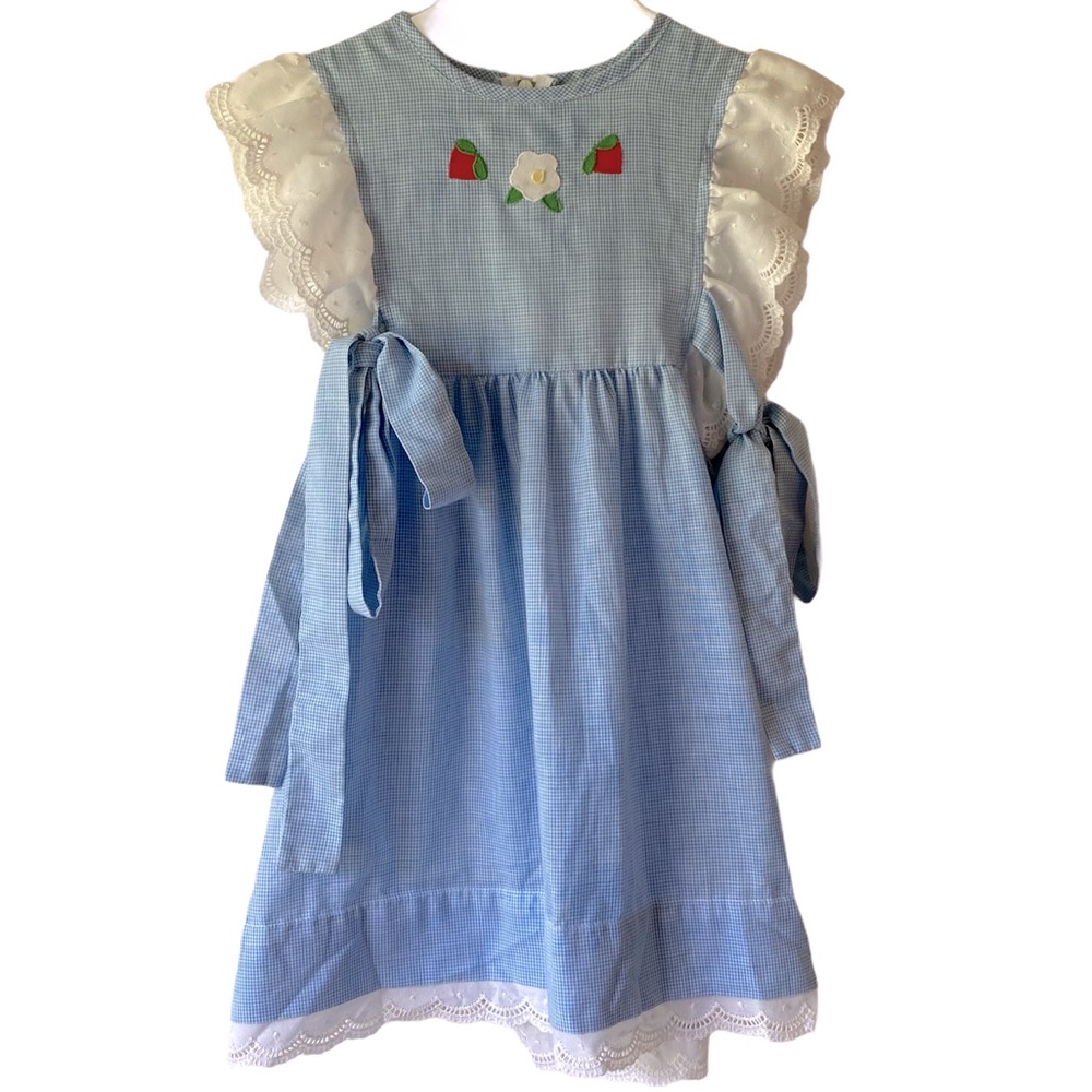 Lisa Jackson Apron Dress With Lace Size 4